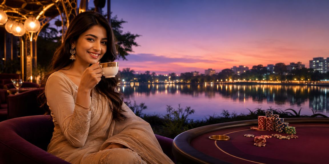 ঢাকায় চা বাগানের পরিবেশে রামি গেম খেলছেন